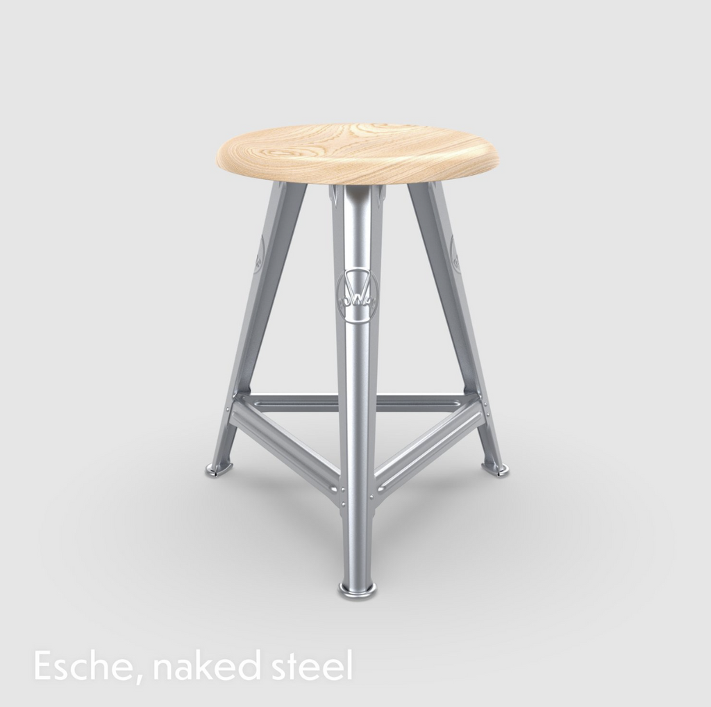 ROWAC Schemel – Modell I - 50 cm Esche, naked steel
