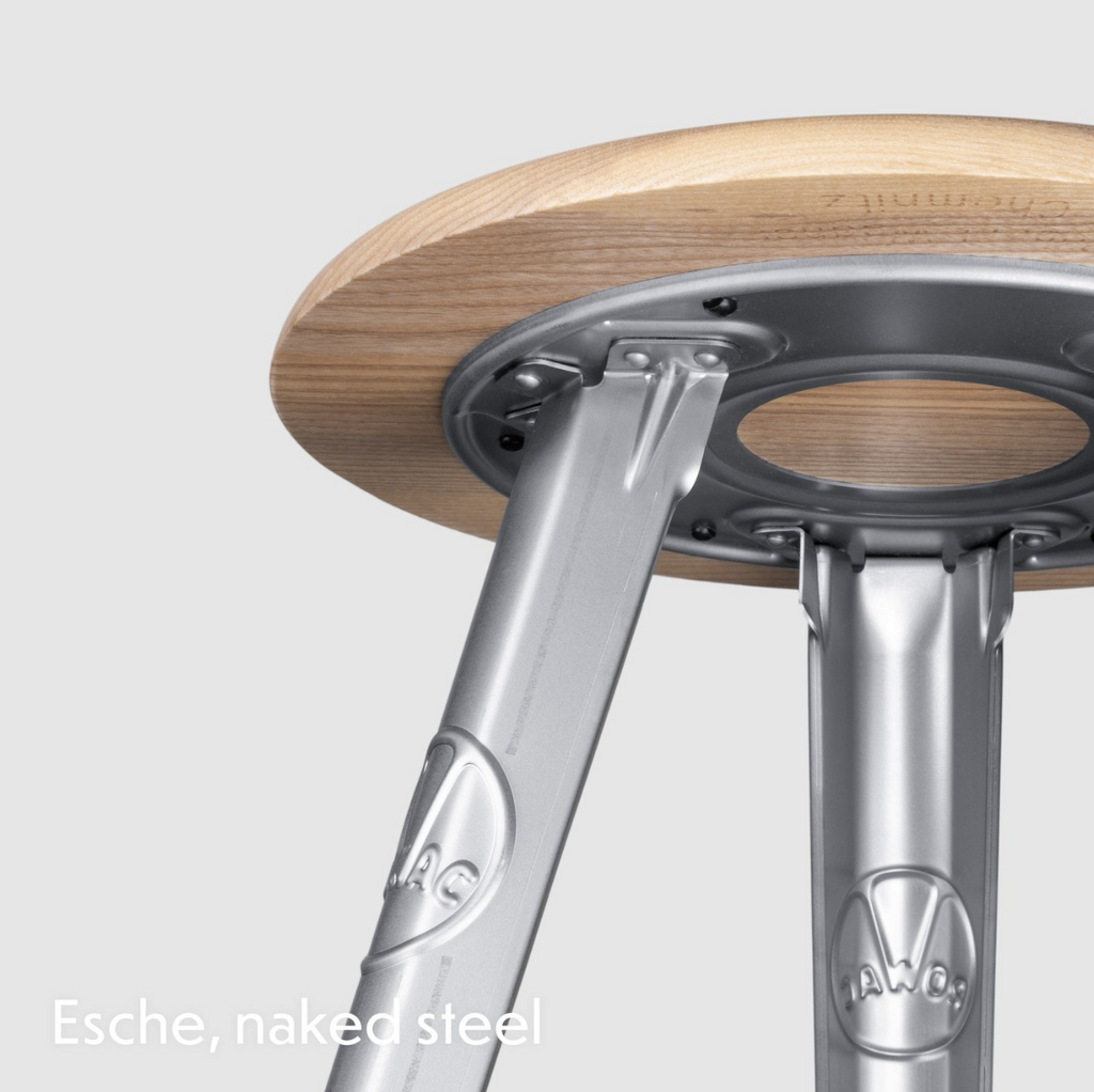 ROWAC Schemel – Modell I - 50 cm Esche, naked steel